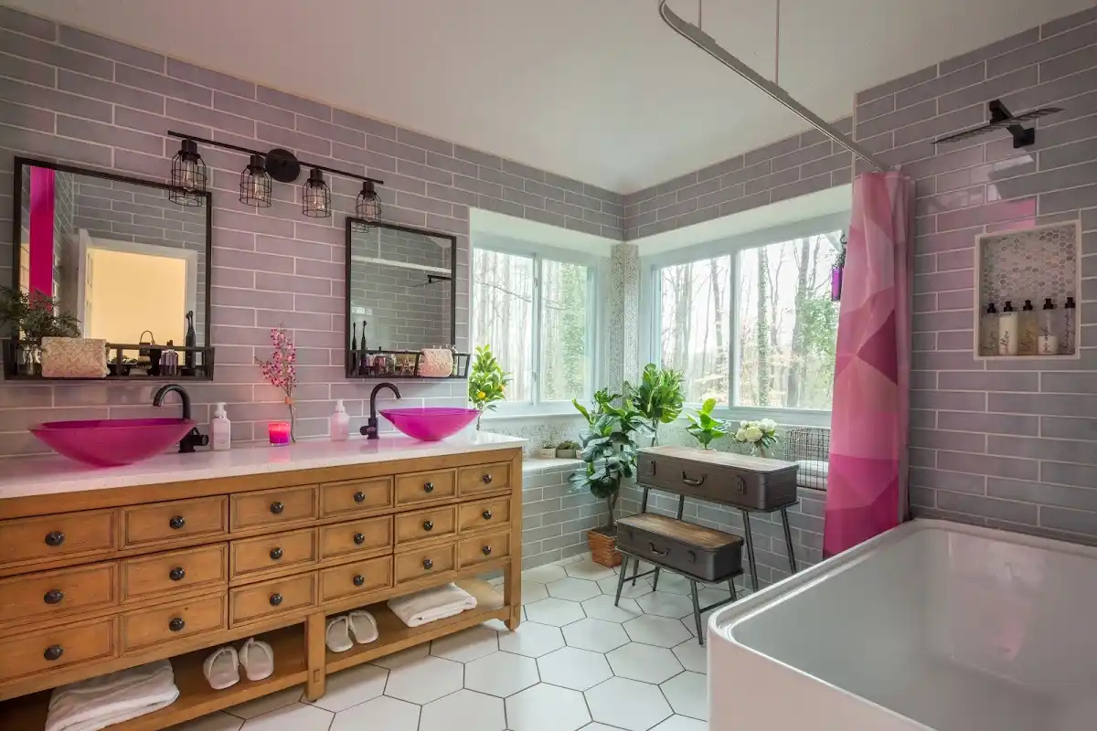 Bathroom renovation after water damage restoration in Waimea